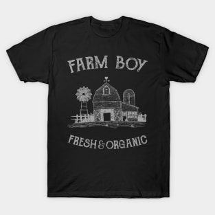 Farm Boy Fresh & Organic Funny Slogan T-Shirt